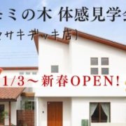 1/3から新春OPEN！マサキデッキ店にて「モミの木」体感見学会♪（1/3～5）