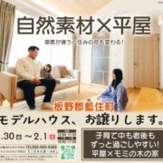 【板野郡藍住町】「平屋」モデルハウス内覧即売会を開催！（1/30～2/1）